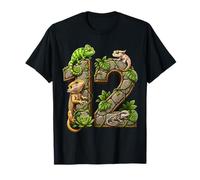 Reptile 12th Birthday 12 Years Old Lizard Jungle Party Boys Maglietta