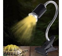 Reptile Heat Lamp - 4.53x3.15x11.42 Inches Metal Heating Lamp With Clamp And Bulb | Uvb Uva Light For Lizards, Turtles, Snakes, And Bearded Dragons | Terrarium Heat Lammp - Pet Habitat