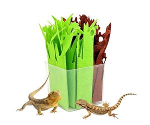 Reptile Humidifier, Terrarium Humidity System Artificial Plant Decor, Felt Mist Simulation Device For Chameleon Gecko Frog Lizard Bearded Dragon Snake Tortoise Habitat Moisture Environmental Support