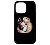 Reptile Keeper Pet Owner Cute Bearded Dragon Hugging Axolotl Custodia per iPhone 14 Pro Max