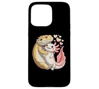 Reptile Keeper Pet Owner Cute Bearded Dragon Hugging Axolotl Custodia per iPhone 15 Pro Max