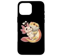 Reptile Keeper Pet Owner Cute Bearded Dragon Hugging Axolotl Custodia per iPhone 16 Pro Max