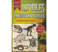 Reptiles Crossword Puzzles: Crossword with Easy to Read Print about Reptile Animals and Other Related Items | 6x9 inches, 120 pages | 50+ Puzzles... Gifts for Vacations, Holidays and Free Times