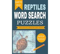 Reptiles Word Search Puzzle: Word Searches with Easy to Read Print about Reptiles and Other Related Items | 6x9 inches, 110 pages | 50+ Puzzles... Gifts for Vacations, Holidays and Free Times