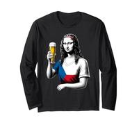 Repubblica Ceca Birra Amante Pub Crawl Divertente Ceco Maglia a Manica