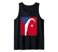 Repubblica Ceca Turchia Half Flag Turkiye Maglia Turca Repubblica Ceca Canotta