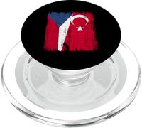 Repubblica Ceca Turchia Half Flag Turkiye Maglia Turca Repubblica Ceca PopSockets PopGrip per MagSafe