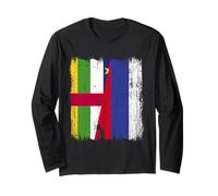 Repubblica Centrafricana Russia Mezza Bandiera Maglia a Manica