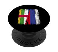 Repubblica Centrafricana Russia Mezza Bandiera PopSockets PopGrip Adesivo