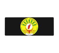 Repubblica Del Madagascar Tappetino Scrivania Full-Size Stemma Nazionale| 3 In 1| Base Anti-Scivolo| Trama Tessuta| Aumenta Precisione Gaming| Facile Da Trasportare