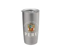 Repubblica del Perù Vintage Araldico Emblema Nazionale Estd Bicchiere termico in acciaio inox doppia parete