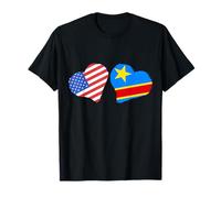 Repubblica Democratica del Congo Cuore Bandiera Congolese DRC Maglietta