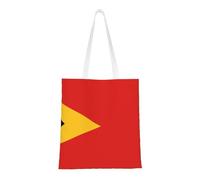 Repubblica Democratica di Timor Est. Tela leggera, doppi manici, elegante borsa tote da donna, perfetta per lo shopping, il lavoro e il trasporto quotidiano.