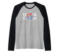 Repubblica di Corea 8.15.1948 Data di Istituzione Flag Maglia con Maniche Raglan
