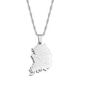 Repubblica Di Corea &Amp; Nome Della Città Collane Con Ciondolo Per Le Donne Ragazze Corea Del Sud Gioielli Mappe Coreano Atriotic Regalo Gioielli Di Moda Regalo Migliore Amico Regalo Di Natale Magl