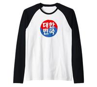 Repubblica di Corea Hangul Parola Coreana Taeguk Maglia con Maniche Raglan