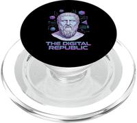 Repubblica digitale Plato Circuit Cyber Filosofia Vaporwave PopSockets PopGrip per MagSafe