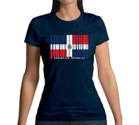 Repubblica Dominicana Barre Stile Bandiera - T-Shirt - Bandiere Santo Domingo