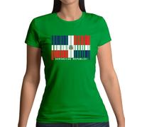 Repubblica Dominicana Barre Stile Bandiera - T-Shirt - Bandiere Santo Domingo