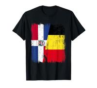 Repubblica Dominicana Belgio Mezza Bandiera Dominicana Belga Maglietta