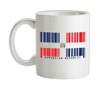 Repubblica Dominicana Codice a Barre Stile Bandiera - Ceramica Mug - Santo
