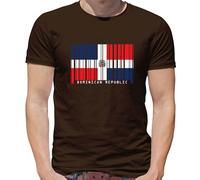 Repubblica Dominicana Codice a Barre Stile Bandiera - T-Shirt - Santo Domingo