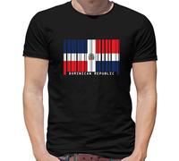 Repubblica Dominicana Codice a Barre Stile Bandiera - T-Shirt - Santo Domingo