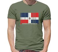 Repubblica Dominicana Codice a Barre Stile Bandiera - T-Shirt - Santo Domingo
