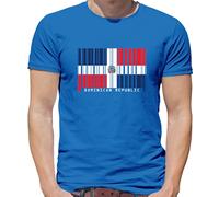 Repubblica Dominicana Codice a Barre Stile Bandiera - T-Shirt - Santo Domingo