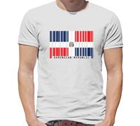 Repubblica Dominicana Codice a Barre Stile Bandiera - T-Shirt - Santo Domingo
