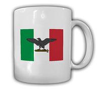 Repubblica Sociale Italiana Bandiera Italia WK 2 Stemma Distintivo Tazza #13761