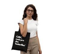 REPUBLIC OF CALIFORNIA ARCTT026-BK Tote Bag Célib, Mais Pro des Butterflies - Borsa tote umoristica e divertente, nero, Nero, 38 X 42 CM, Utility