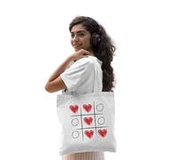 REPUBLIC OF CALIFORNIA ARCTT037-WH Tote Bag Love x o Love Always Wins - Tote Bag elegante ed elegante, bianco, bianco, 38 X 42 CM, Utility