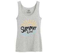 Republic Of California Worepcztk031 Canotta Donna, Grigio Melange, XS