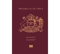 Republic of Chile Chilean Passport Replica Themed Cover Lined Hardcover 6'' x 9'' Notebook / Journal 120 pages
