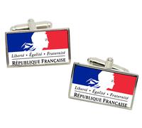 Republique Francaise (Francia) Bandiera Gemelli IN Cromata Cofanetto Regalo
