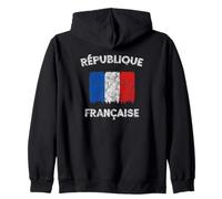Republique Francaise (Vintage) - Bandiera Francese Felpa con Cappuccio