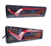 REPYL 2PCS 12v-24V LED Dinamico Fanale posteriore del Camion Segnale di Girata Luci di Stop Posteriori Segnale di Retromarcia Lampada Rimorchio Camion Bus Camper Caravan (Color : 2X 46cm, Size : 24V