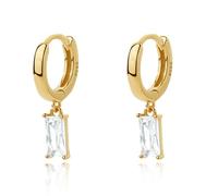 REQAG Orecchini A Cerchio Con Pendenti, Donna Lunghi Oro Bambina e Uomo 2Pz