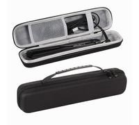 REQO Custodia rigida da viaggio in EVA, custodia per piastra per capelli classica, piastra per capelli arricciacapelli, custodia da trasporto per vacanze con manico (solo custodia) (nero)