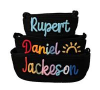 REQTYUI Cesto personalizzato per il nome del bambino, organizer in corda di cotone ricamato personalizzato, cestino per pannolini e asilo, regalo per neonati e bambini, regalo per baby shower