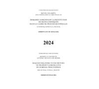 Request Relating to the Return of Property Confiscated in Criminal P (Tascabile)
