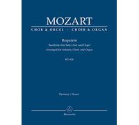 Requiem KV 626 (Bearbeitet für Soli, Chor und Orgel). Partitur. Chor & Orgel