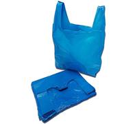 Requisite needs Sacchetti in plastica blu, sacchetti regalo, sacchetti per il pranzo, borse per la spesa, borse da asporto (28 x 43 x 53 cm) (confezione da 200)