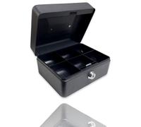 Requisite Needs Salvadanaio in metallo con chiusura a 2 chiavi per sicurezza, 15,2 cm, colore: Nero