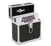 Rereo Musique Custodia in alluminio da 7" vinile Record EP Contiene fino a 35 EP Include 35 maniche esterne vinile Record (Nero)