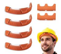 REROON Confezione da 6 fasce in cotone per elmetto rigido, altamente assorbenti, per casco da saldatura, accessori riutilizzabili per casco, cintura antitraspirante lavabile, set di cuscinetti di