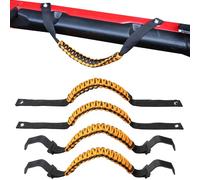 RERPRO Maniglie per porta anteriore e posteriore compatibili con Jeep Wrangler JL 4 porte 4XE Gladiator JT 2024 Accessori per interni Maniglia per impugnatura in paracord, mantiene la funzione airbag,