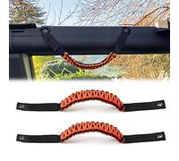 RERPRO Maniglie roll bar per Ford Bronco 2021 2022 2023+ accessori per 2 porte e 4 porte, maniglia in paracord, senza ricamo, confezione da 2 arancione