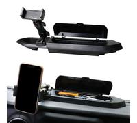 RERPRO Supporto per telefono da cruscotto compatibile con Jeep Wrangler JL 2/4 porte 2/4 porte Gladiator JT 2018-2023 accessori console centrale portaoggetti vassoio cruscotto con coperchio, non per